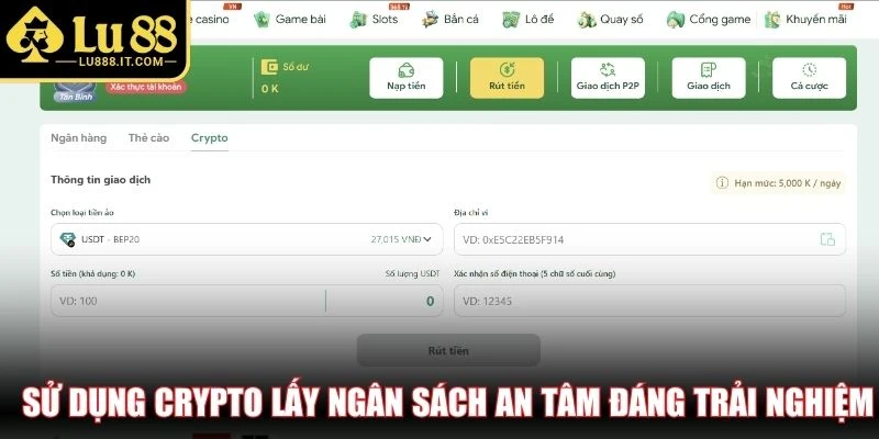 Sử dụng Crypto lấy ngân sách an tâm đáng trải nghiệm