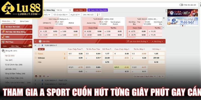 Tham gia A Sport cuốn hút từng giây phút gay cấn